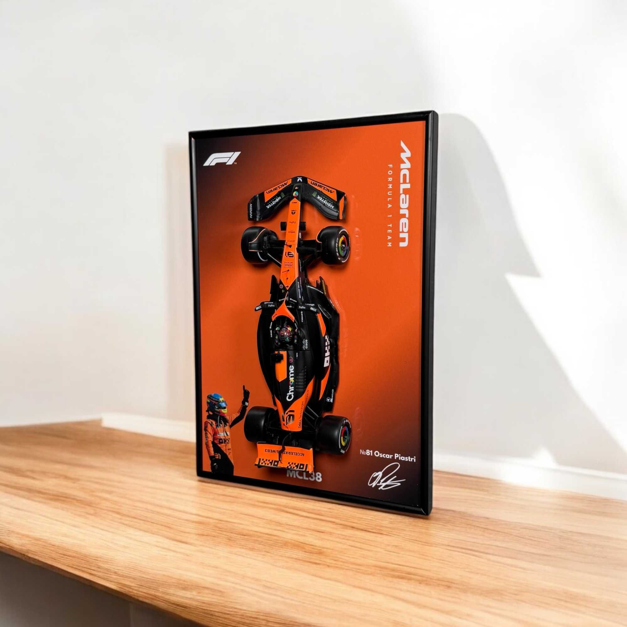 BBurago F1 30x21см (A4) McLaren MCL38 2024 - 1/24 #81 Oscar Piastri