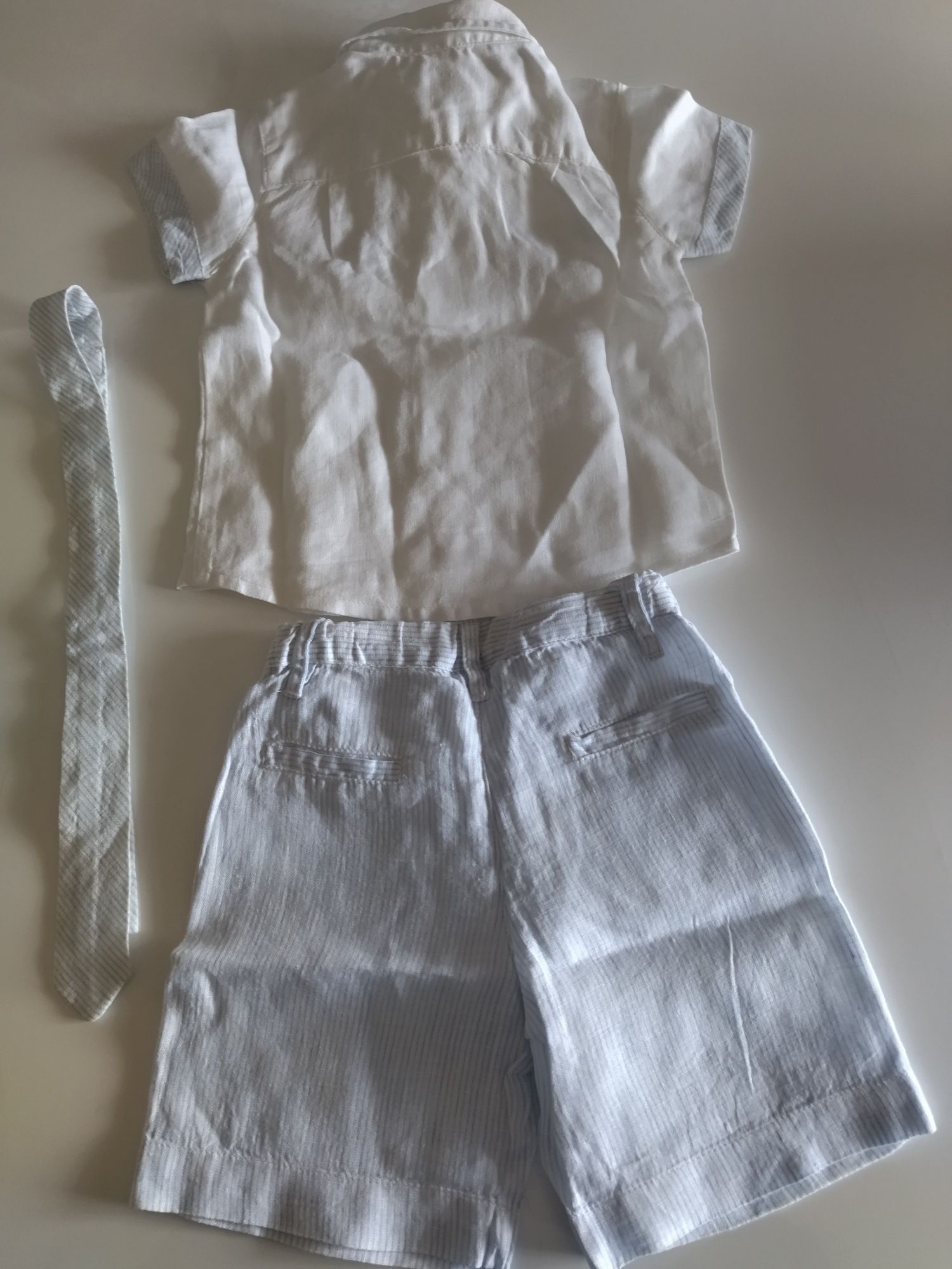 Conjunto de linho menino 9 meses