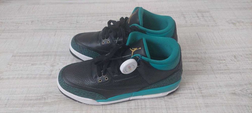 Кроссівки air jordan 3 retro gg black metallic gold-rio teal