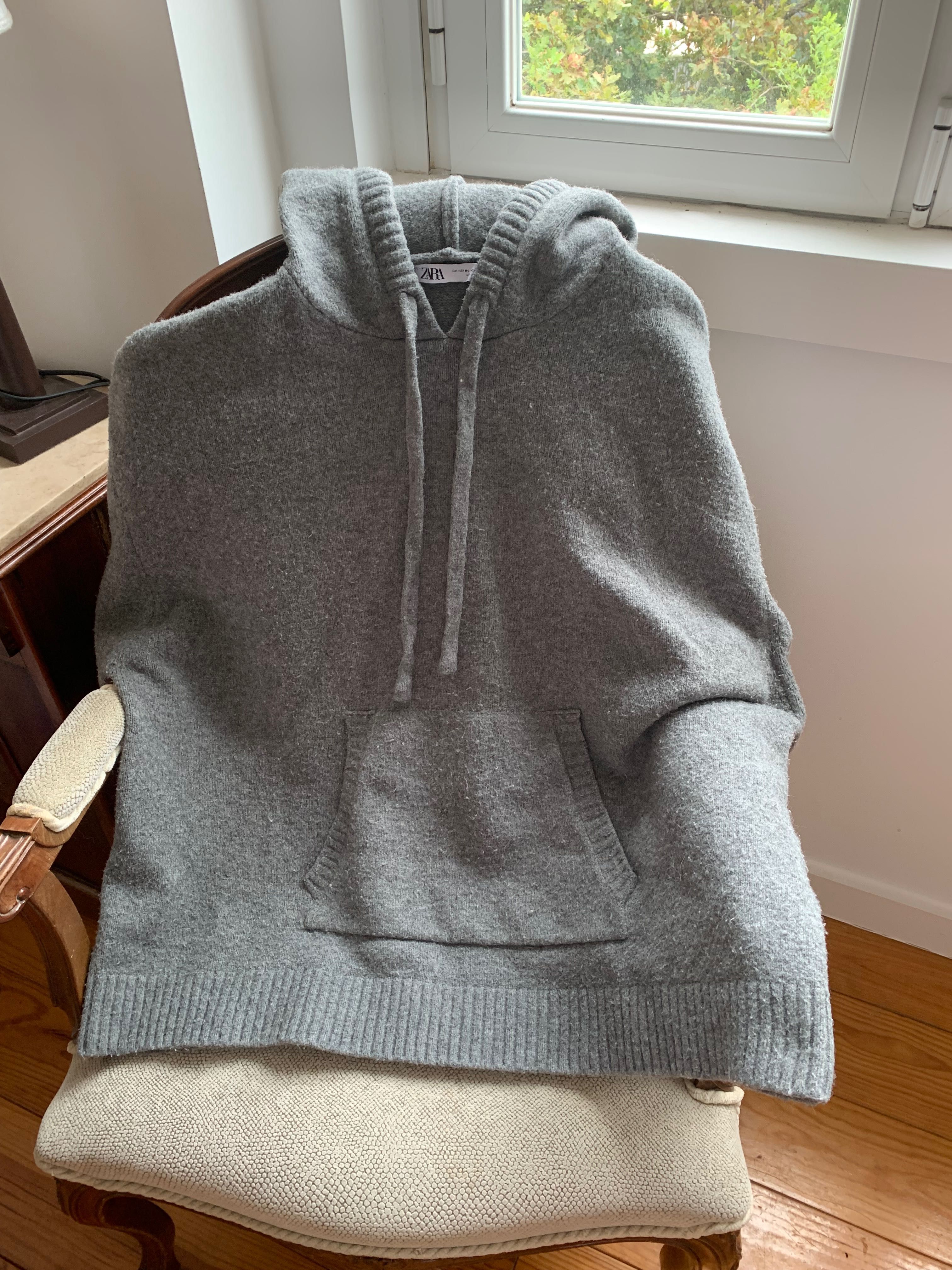Casaco Zara Cinza Oversize