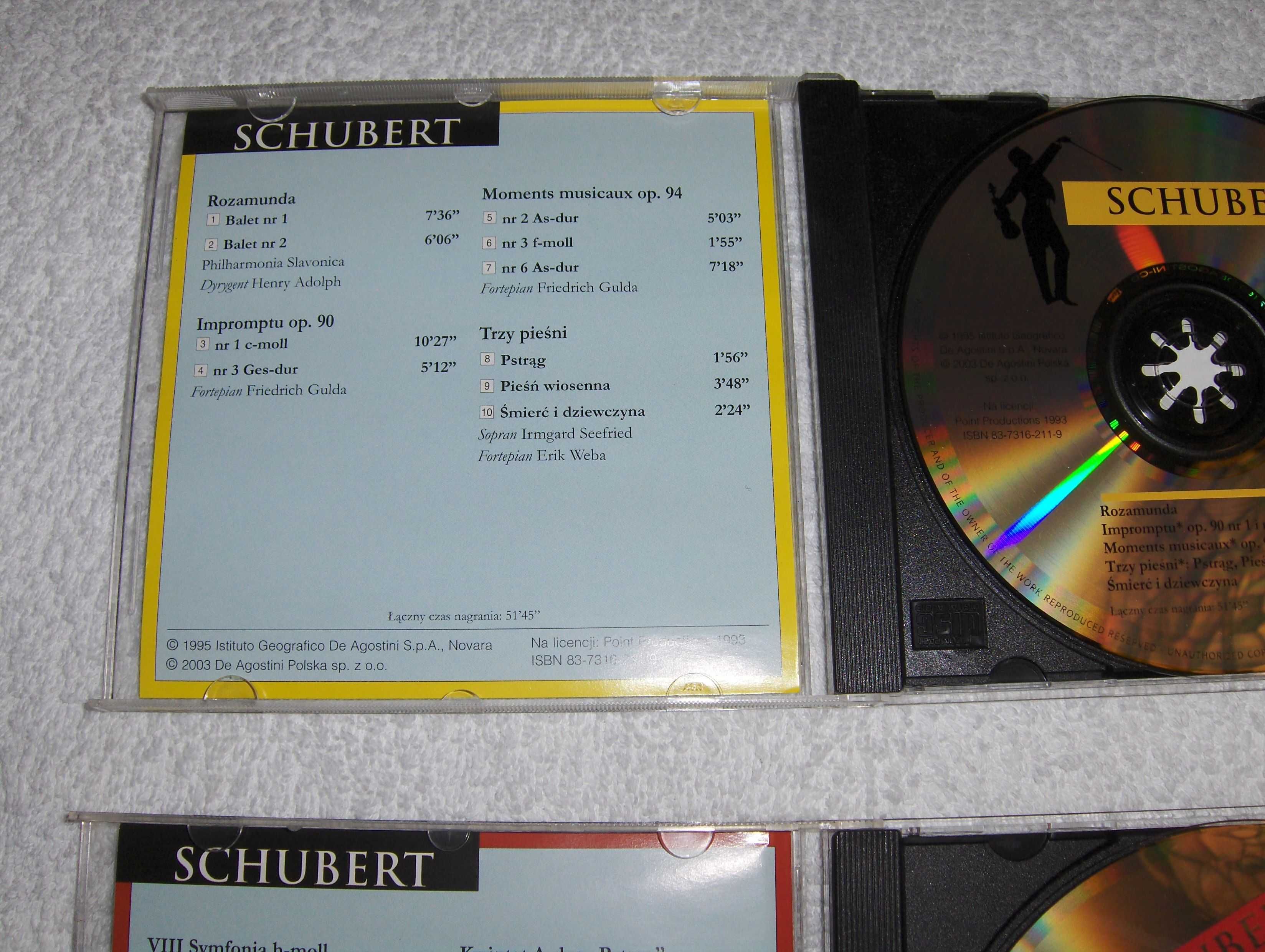 Wielcy kompozytorzy Schubert zestaw dwie płyty