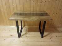 Журнальний дерев'яний стіл з скляною вставкою ручної роботи