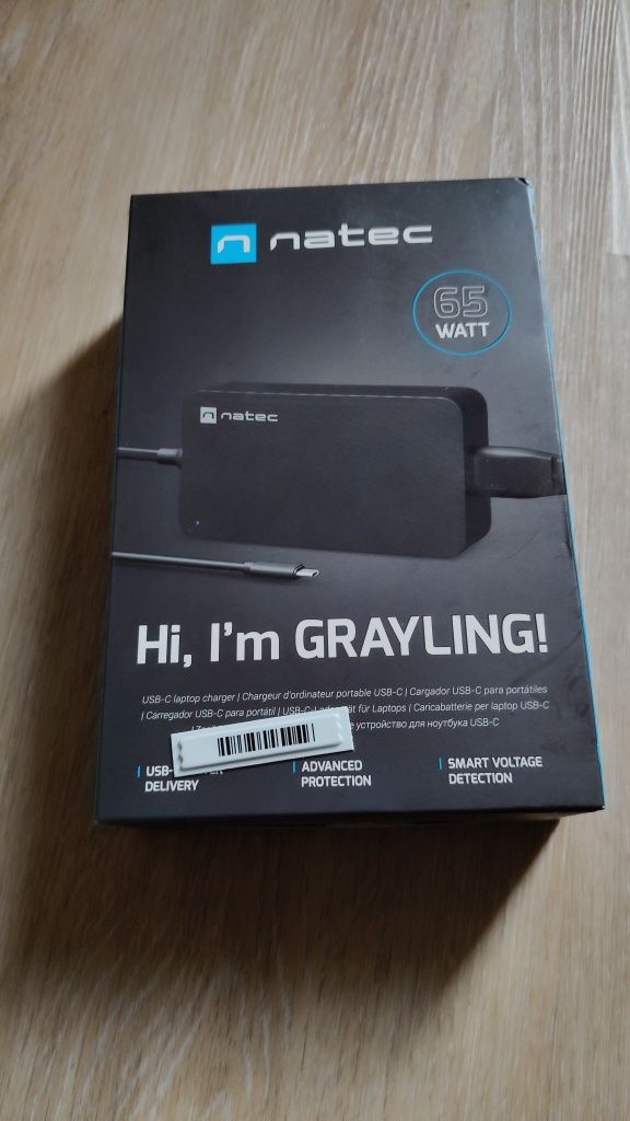 Zasilacz laptopów NATEC GRAYLING USB-C 65W ładowarka notepadów Lenovo