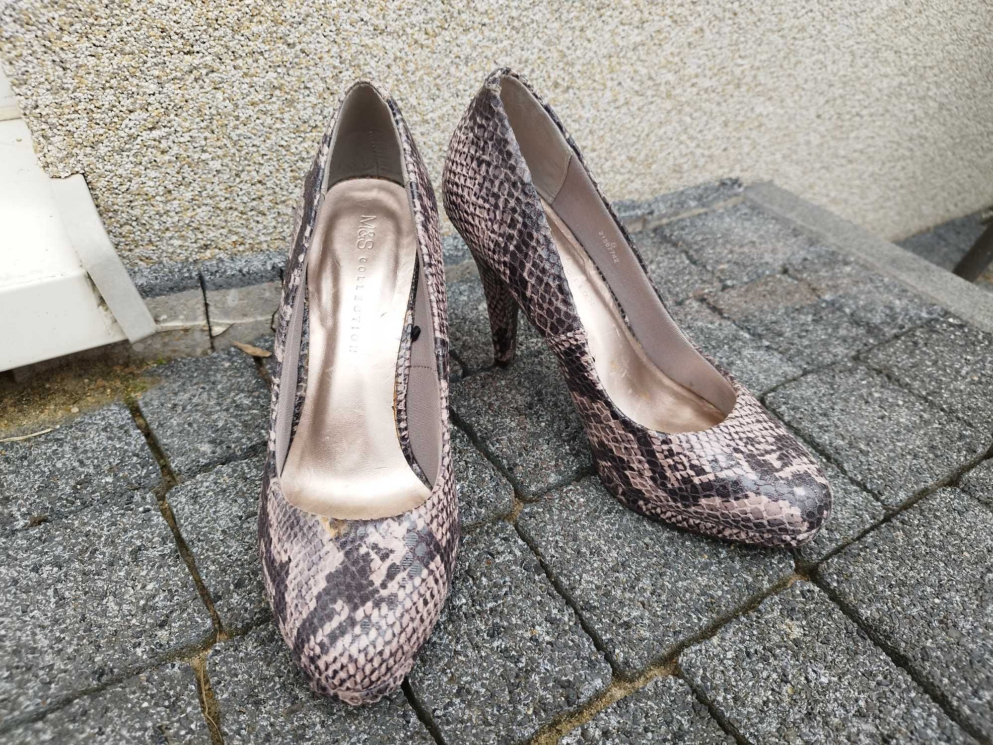 Buty na obcasie Skóra węża