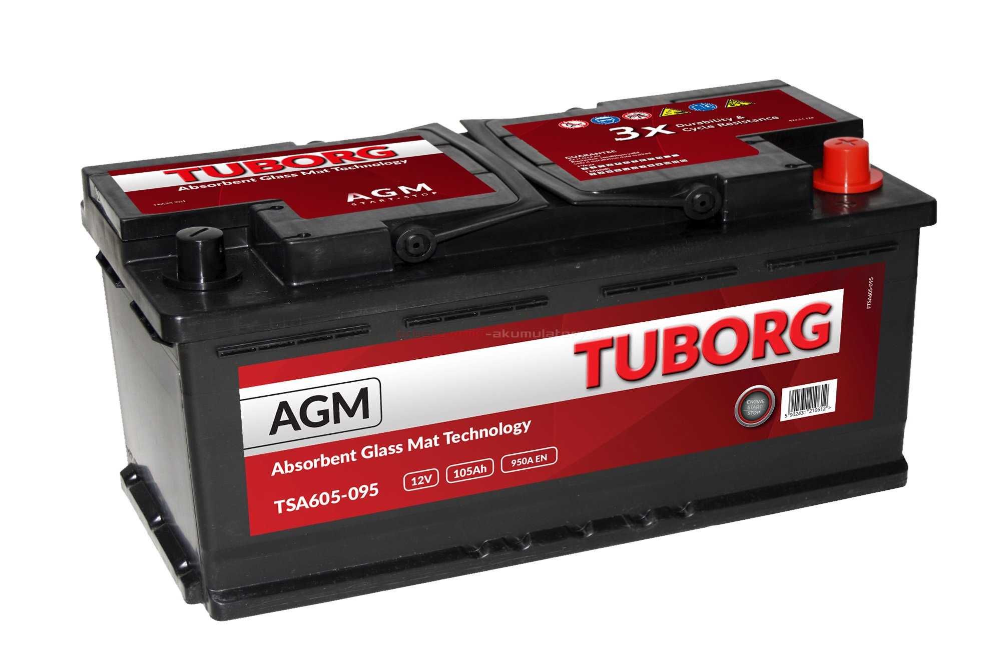 Akumulator Tuborg AGM 12V 105Ah 950A Start & Stop Wrocław Sułowska 32A