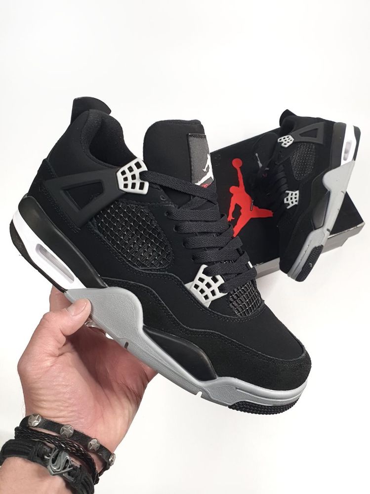 Buty Nike Air Jordan Retro 4 Black Canvas 40-45 męskie trampki