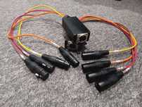 Splitter Ethercon Rj45 CatBox 4x XLR rozdzielacz na skrętkę AUDIO DMX