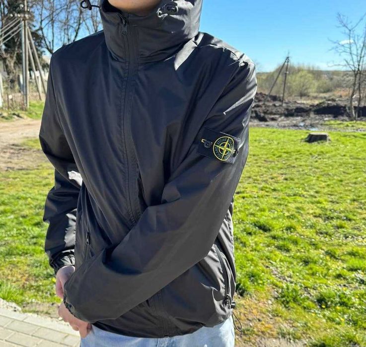 S M L XL • Stone Island GoreTex • Черная куртка Ветровка • Стон Айленд