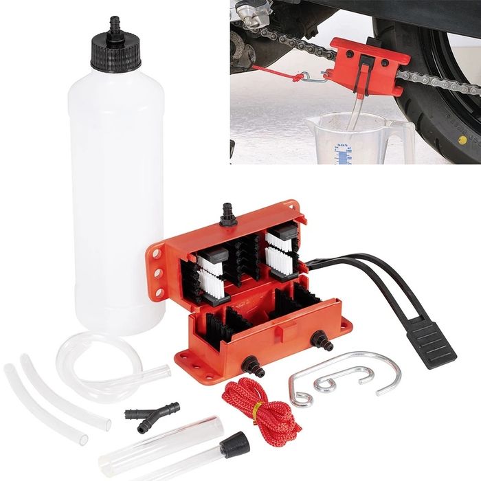 Машинка для мойки и чистки цепи мотоцикла