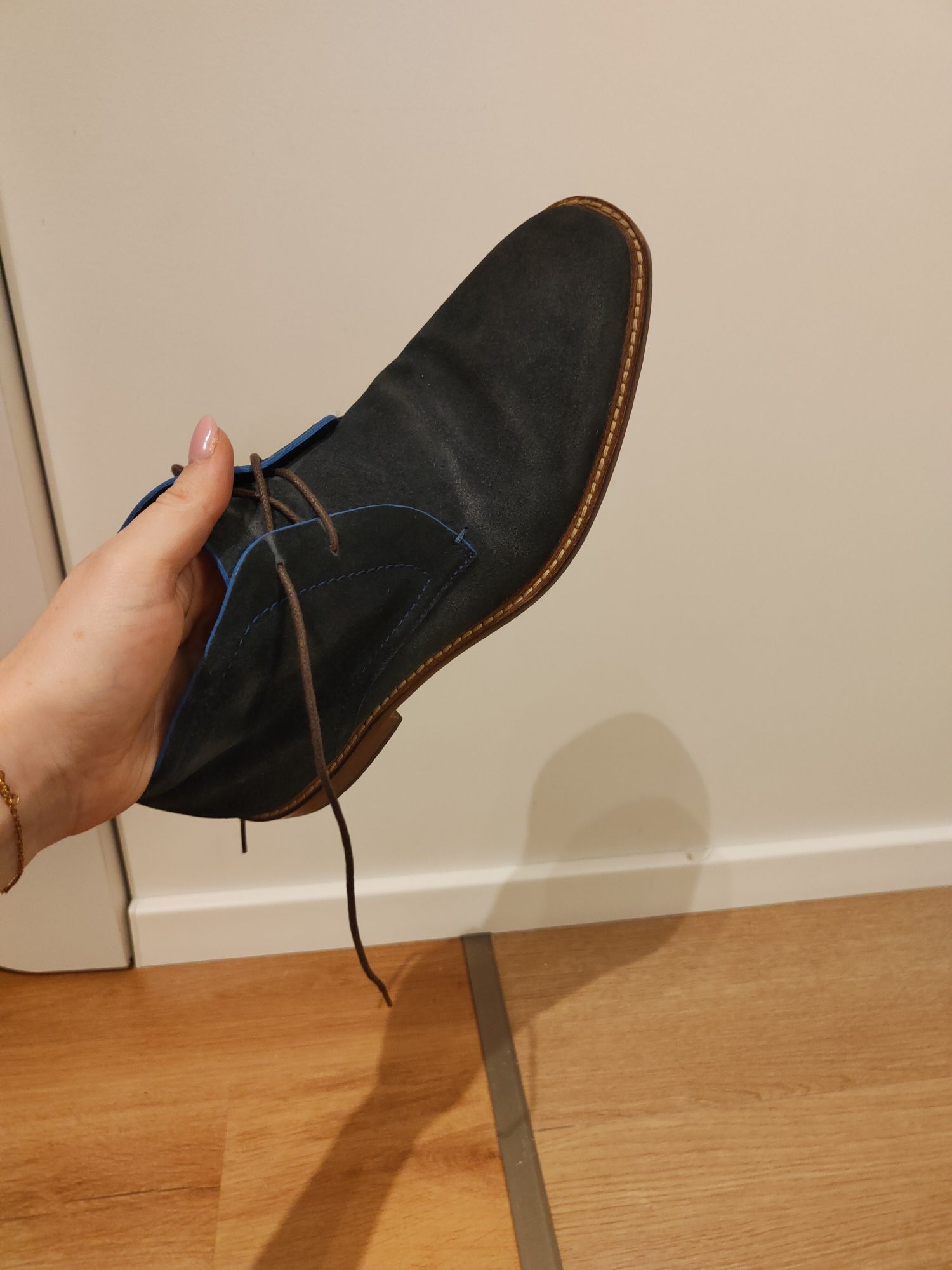 Ted Baker London sztyblety botki męskie r.42 markowe zamszowe wiosenne