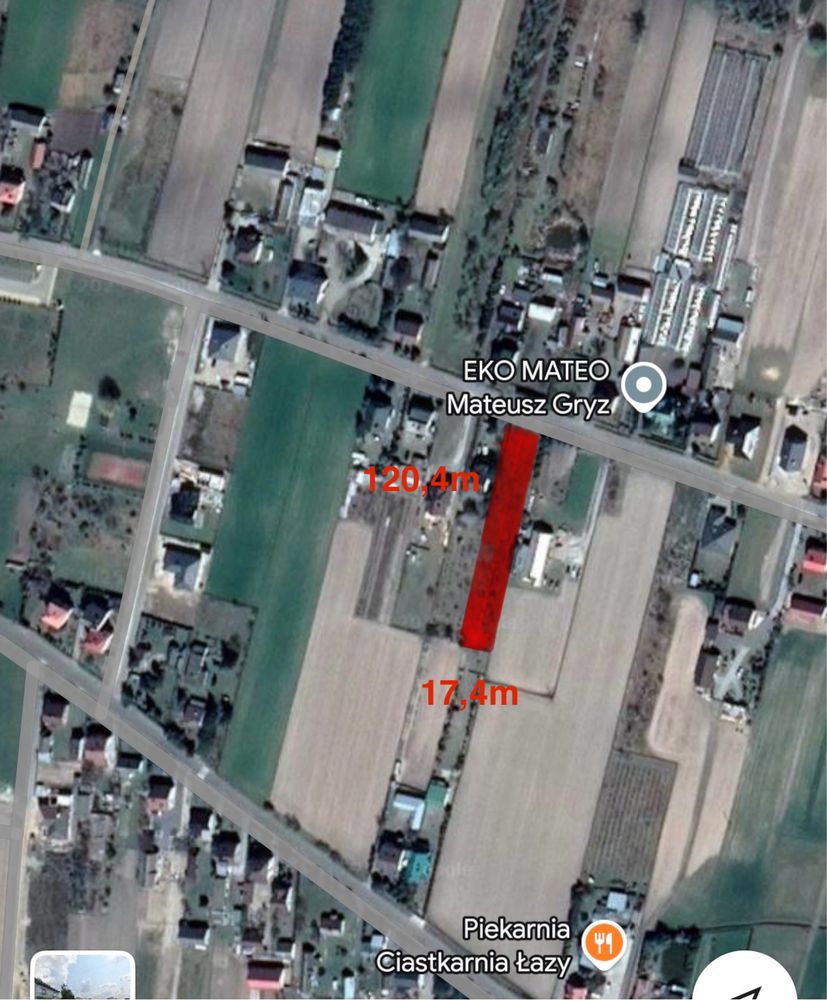 DZIAŁKA BUDOWLANA – 2096 m² – Łazy k. Łukowa