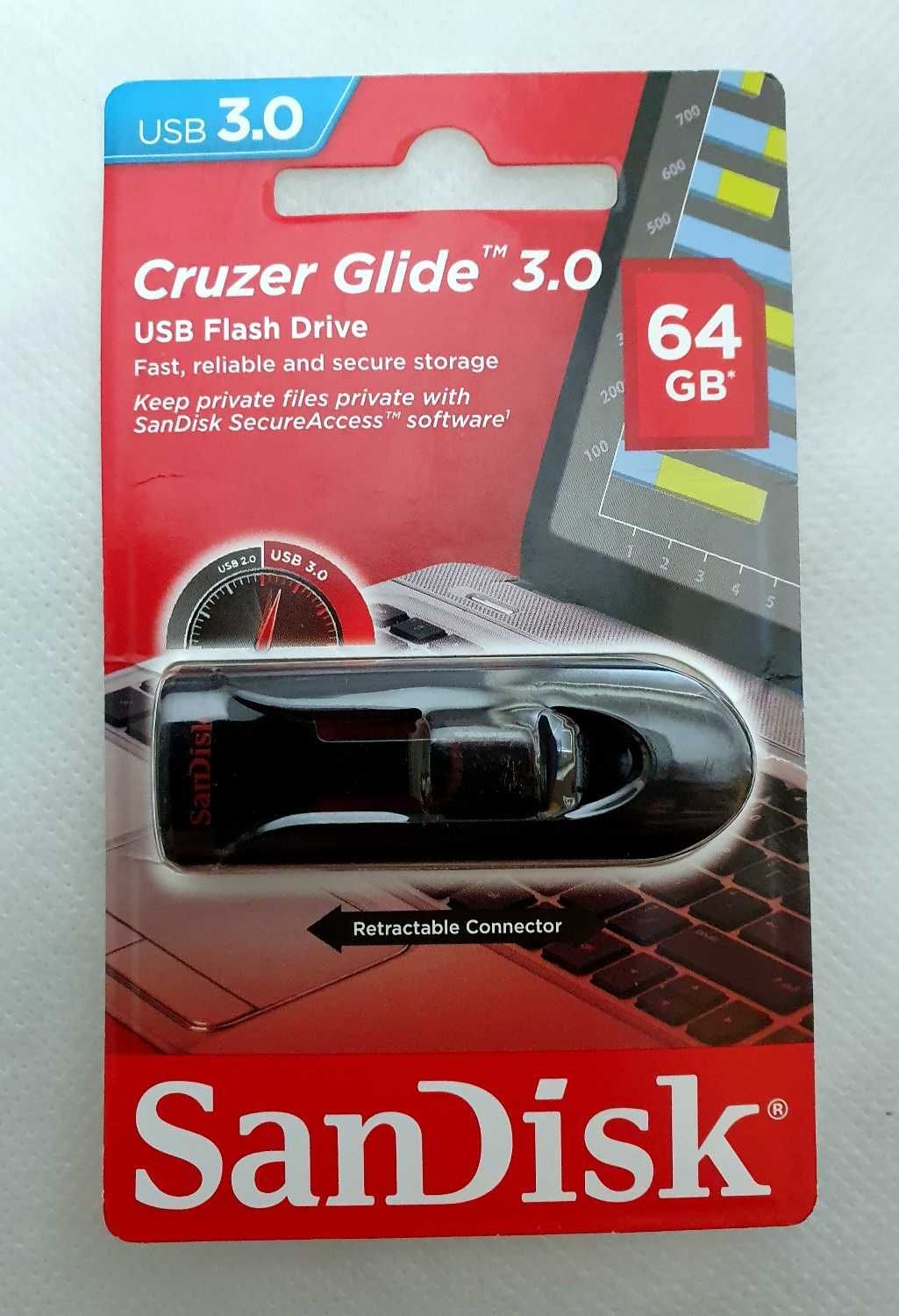 Pendrive  64 GB SANDISC Cruzer Glide  USB 3.0  szybki
