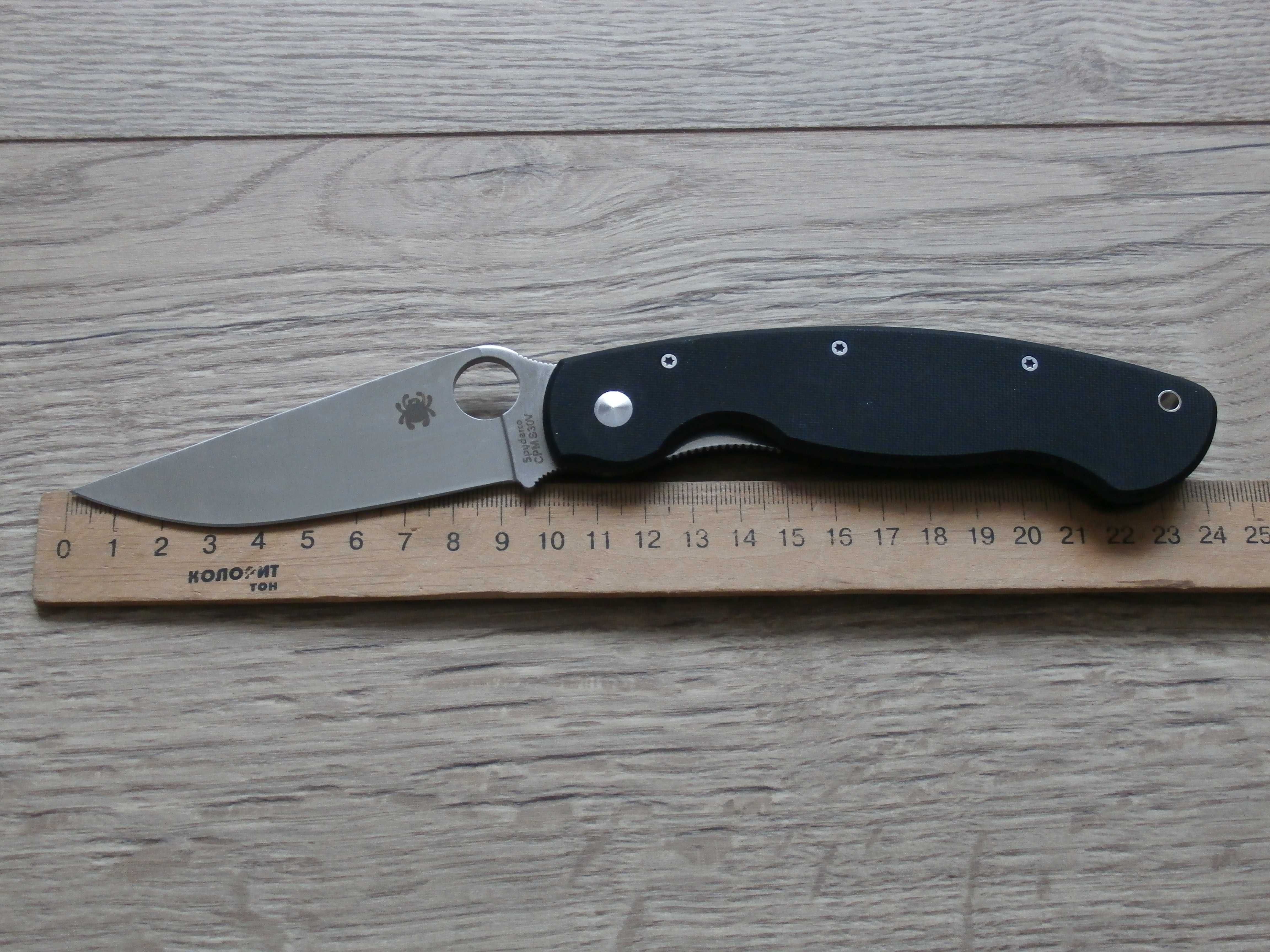 Туристичний Складний Ніж SPYDERCO Milirary PA60-BK 24см,Нож Спайдерко