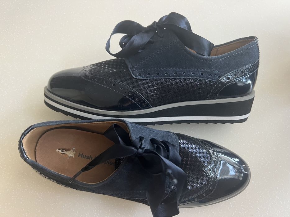 Нові Шкіряни туфлі, лофери, оксфорд hush puppies 24 см