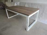 Stół  LOFT industrialny Biały 160-260x90 (2x50 Dostawki) EGGER