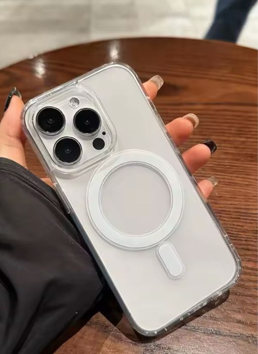 Прозорий чехол iphone 15 pro max magsafe