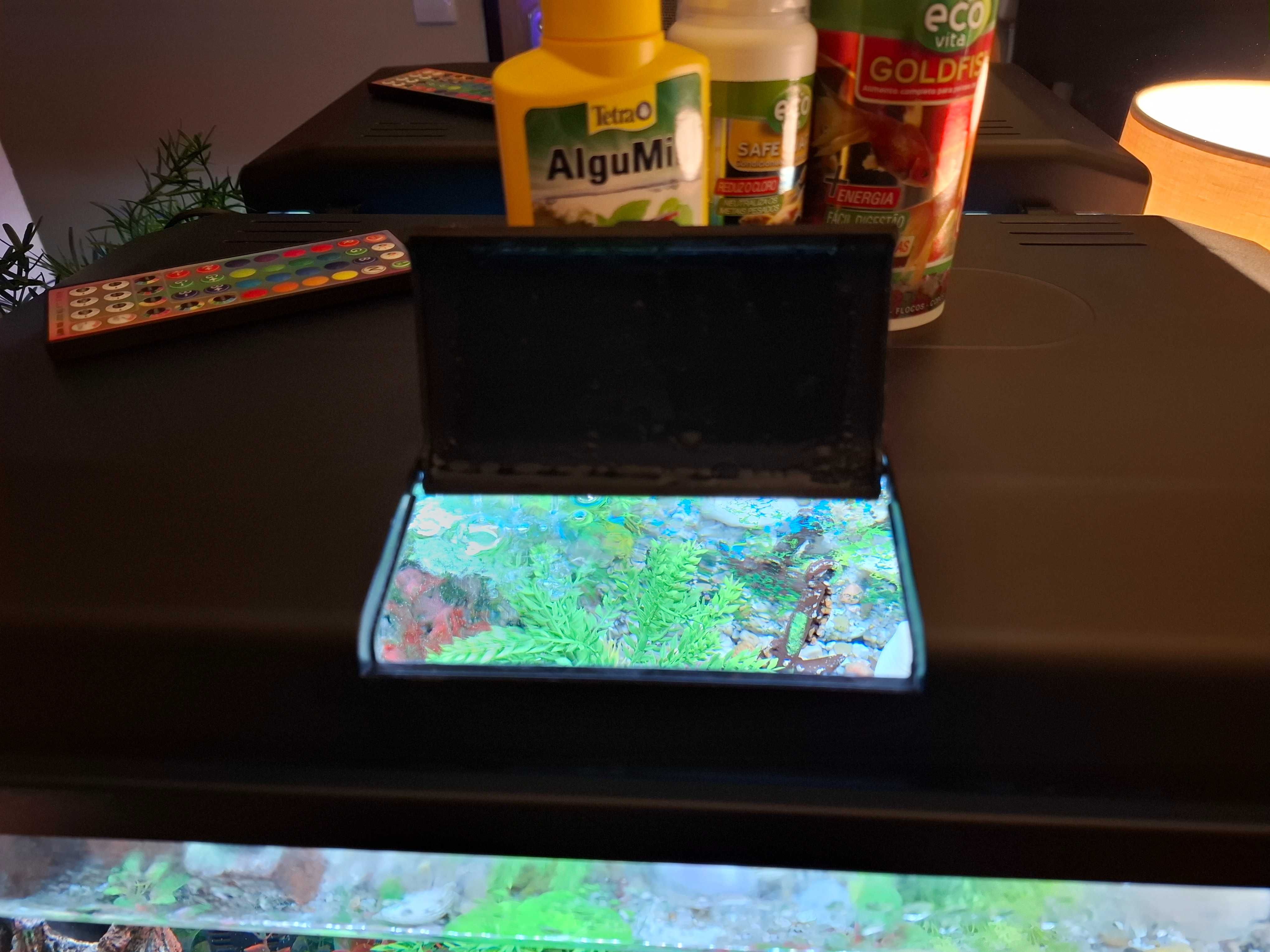 Vendo aquário com luz de 50 L impecável