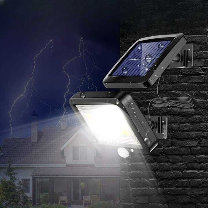 Halogen Lampa Solarna 100 Led Z Czujnikiem Ruchu i Zmierzchu MOCNA