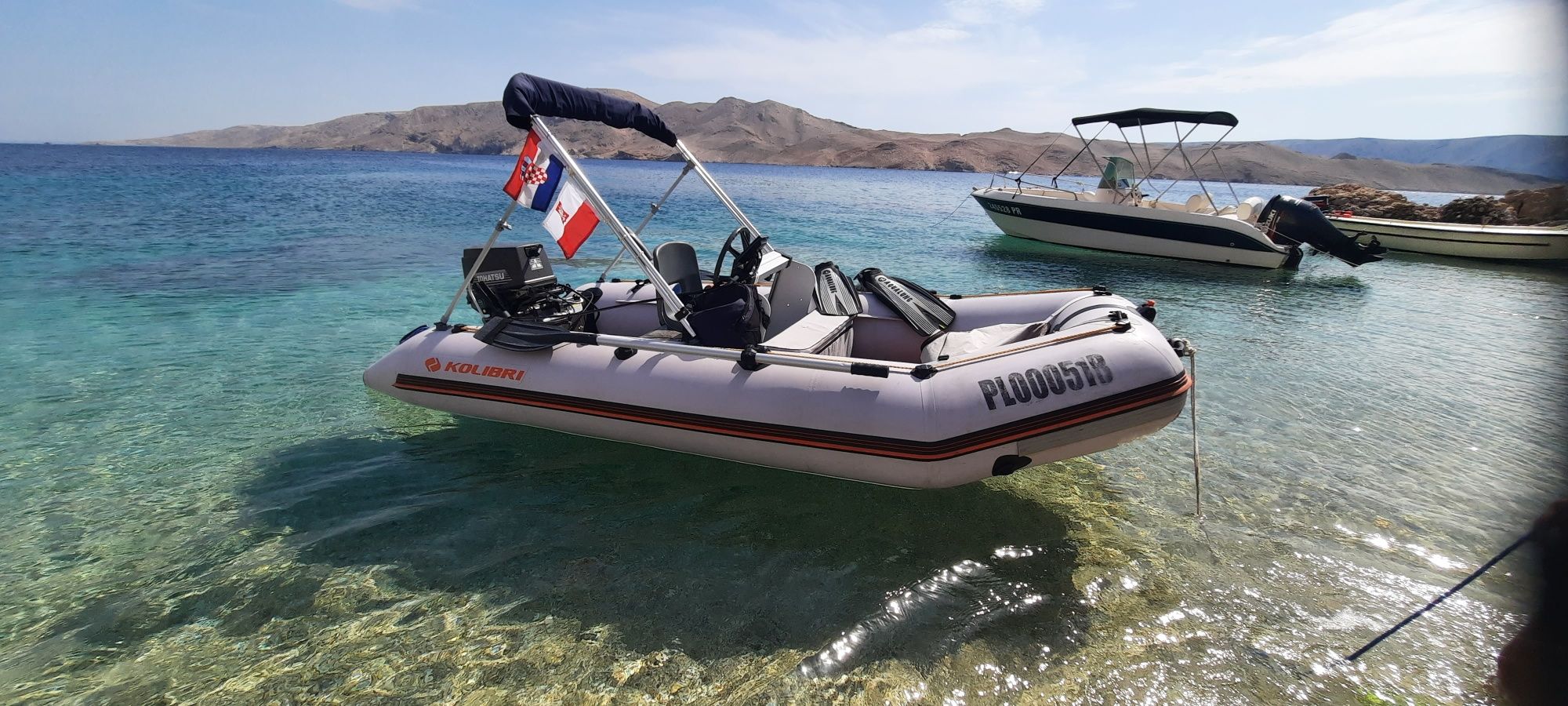 Ponton kolibri 360 sterówka bez silnika z przyczepką