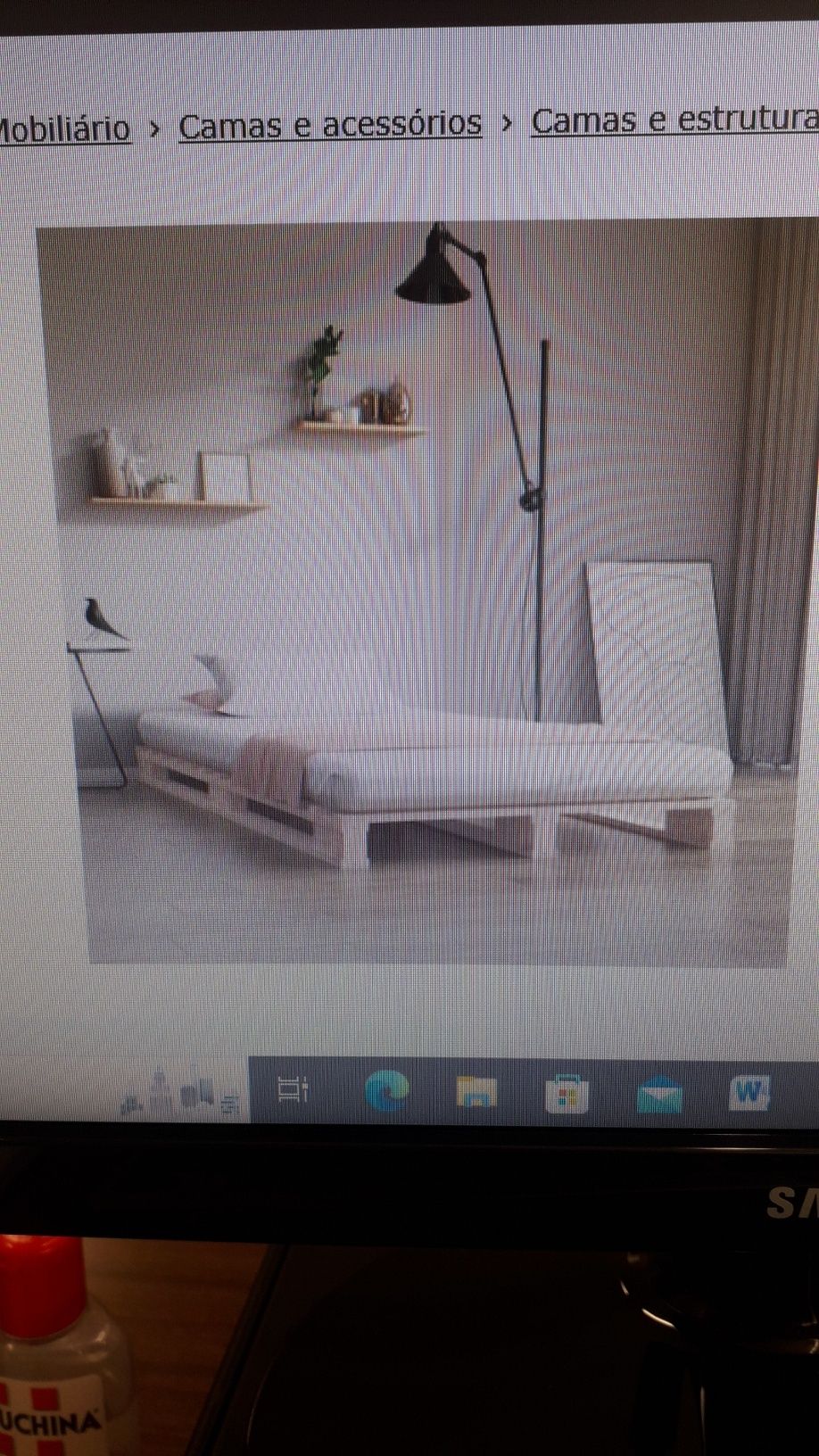 Cama de paletes 2m x 1m