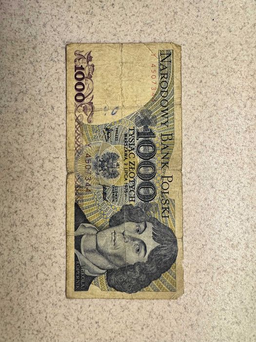 Banknot 1000 zł 1975 rok