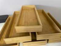 6 szt. prostokątne bambusowe pudełko do przechowywania [E10]