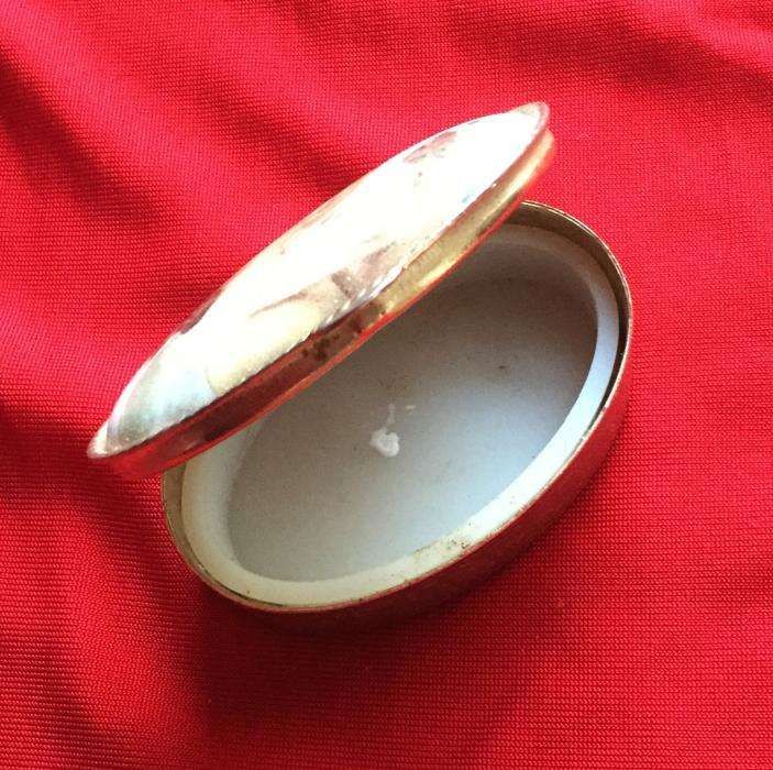 SALDOS-Caixa em miniatura com tampa em porcelana