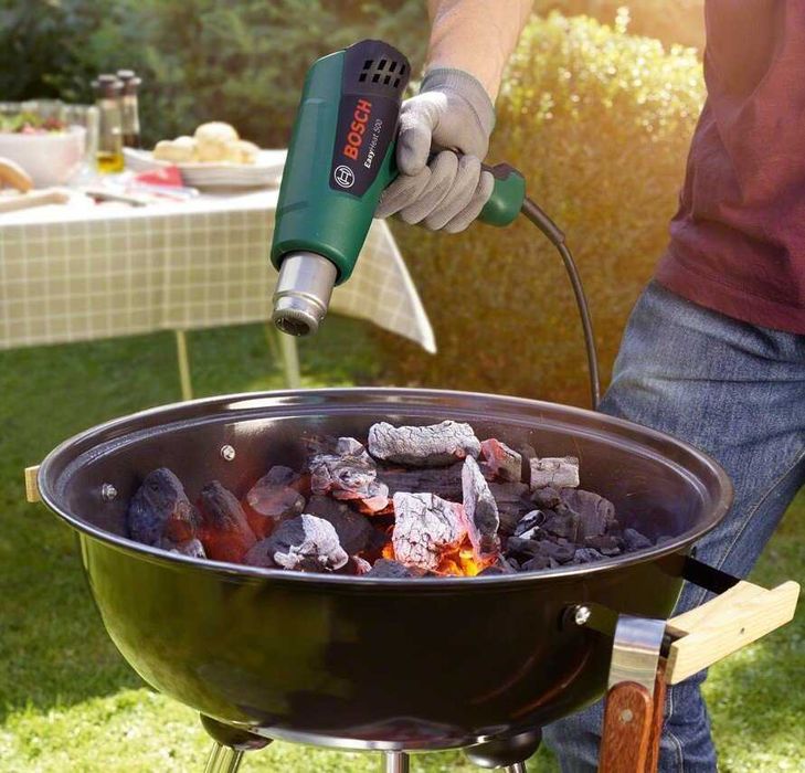 Технічний будівельний фен Вosch 2590 Вт 300-600 С 4 насадки кейс PL