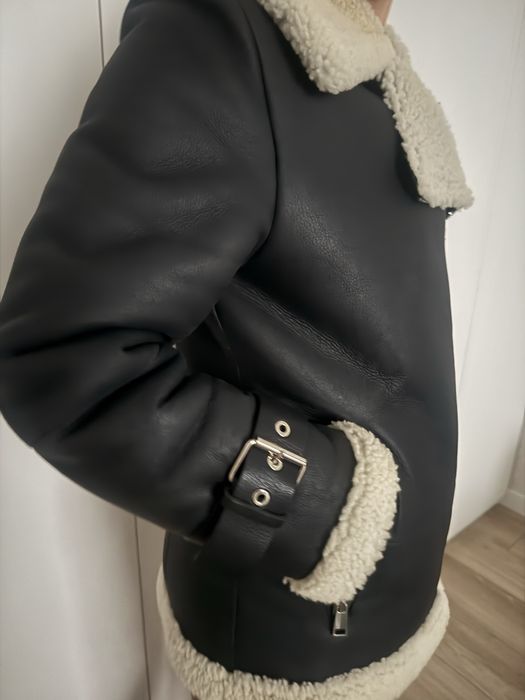 Дубленка натуральная овчина zara