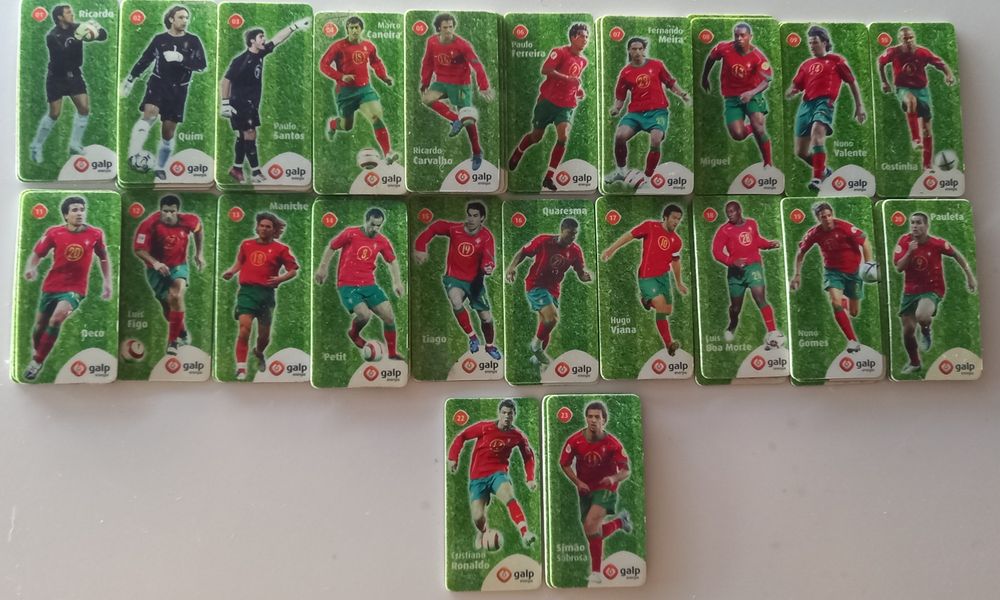Coleção tazos íman futebol galp 2004 seleção portuguesa