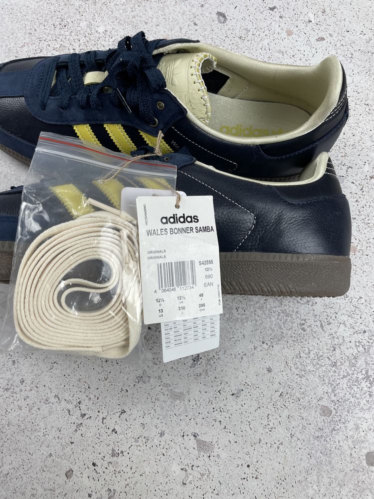 Adidas Samba x Wales Bonner Navy/Yellow кросовки Оригінал