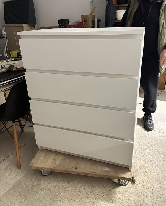 Cómoda 4 gavetas branco 80x100 MALM ikea