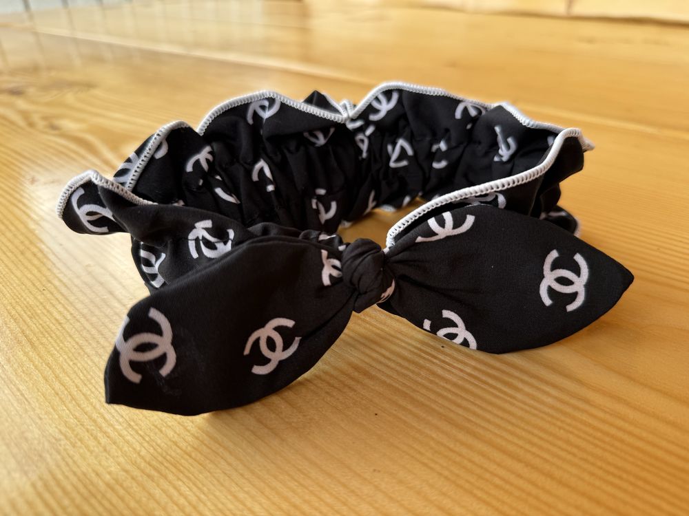 opaska gumka chanel z kokardką