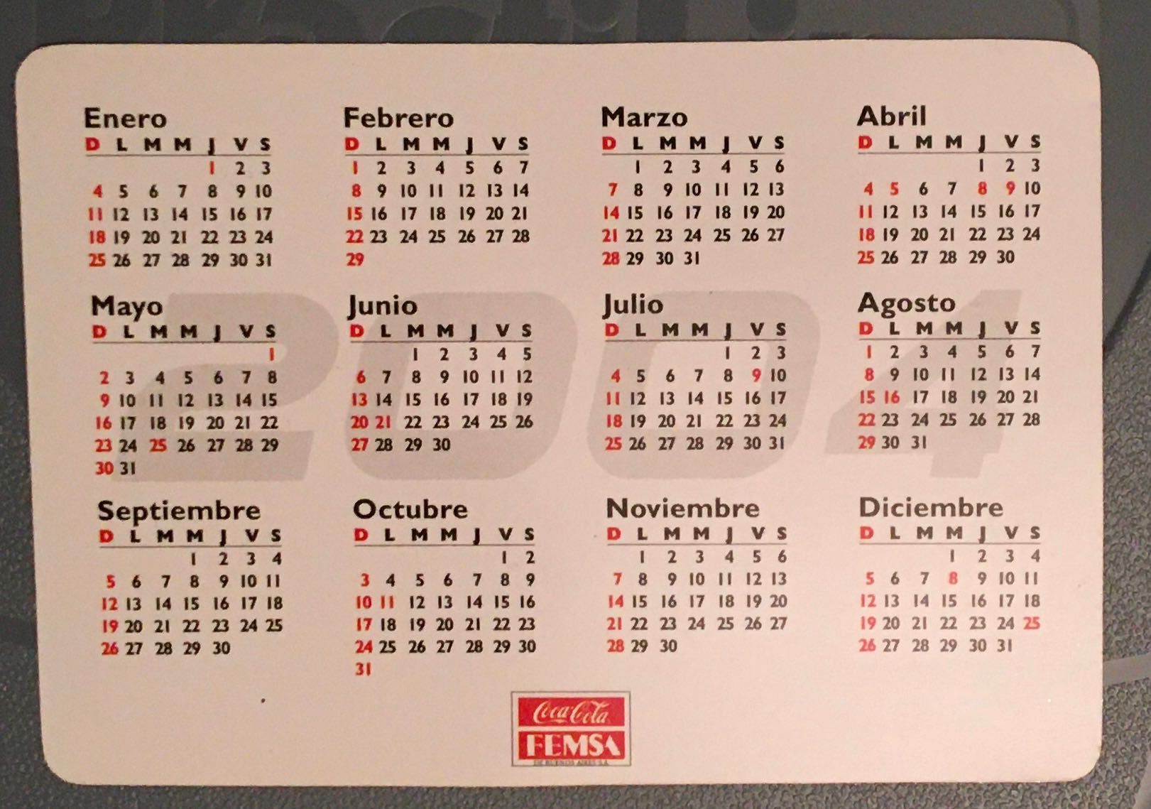 Calendários Coca-Cola e Fanta de 1974 a 2008 Brasil Argentina Portugal