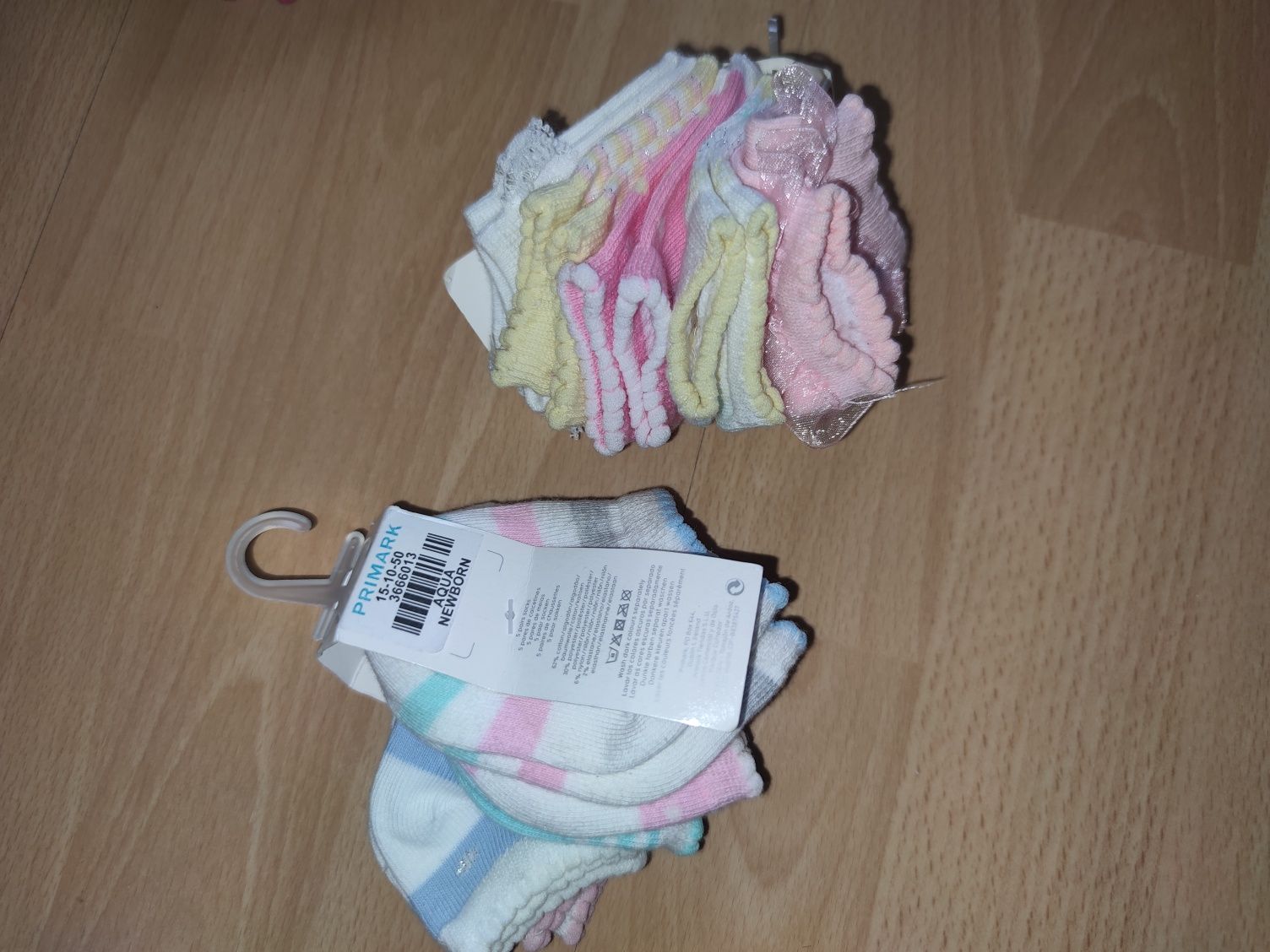 Primark 10 sztuk,dwa 5- paki skarpet newborn