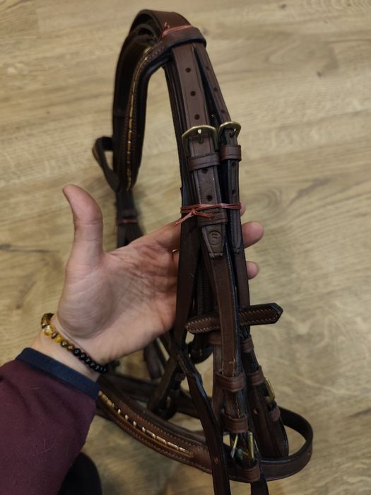 Brązowe ogłowie full nowe