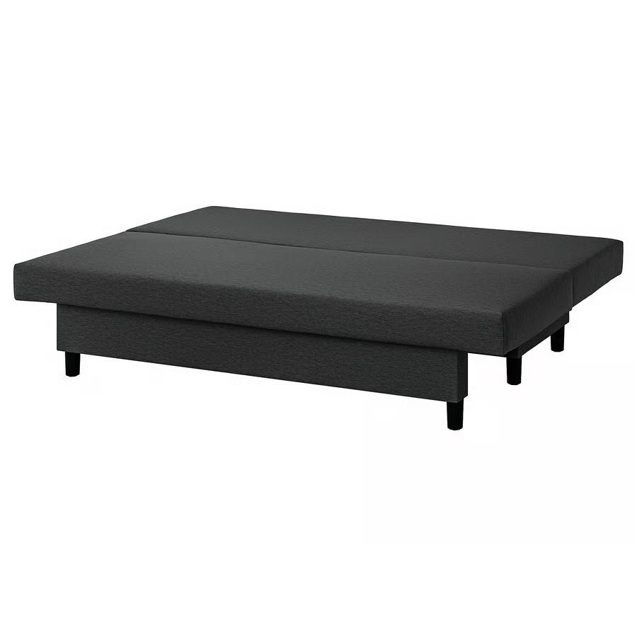 ALVDALEN Sofa 3-osobowa, rozkładana, Knisa ciemnoszary NOWA