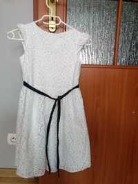 Sukienka ok 130 biała pokomunijna