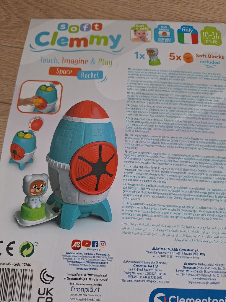 J. Nowa rakieta z miękkimi klockami clementoni