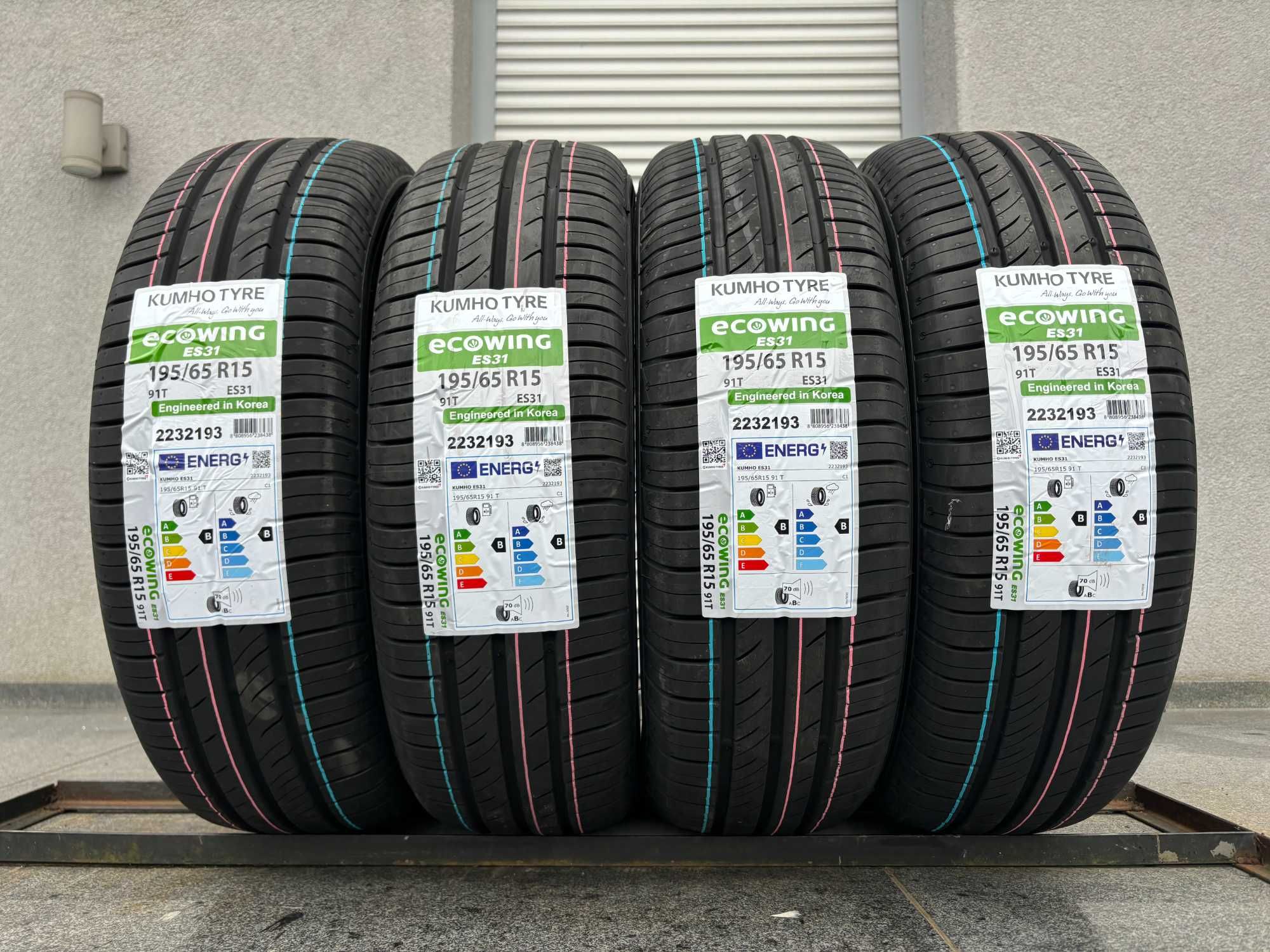 Letnia 195/65R15 Kumho Ecowing 91T B,B,70db Prosto z fabryki gwarancja