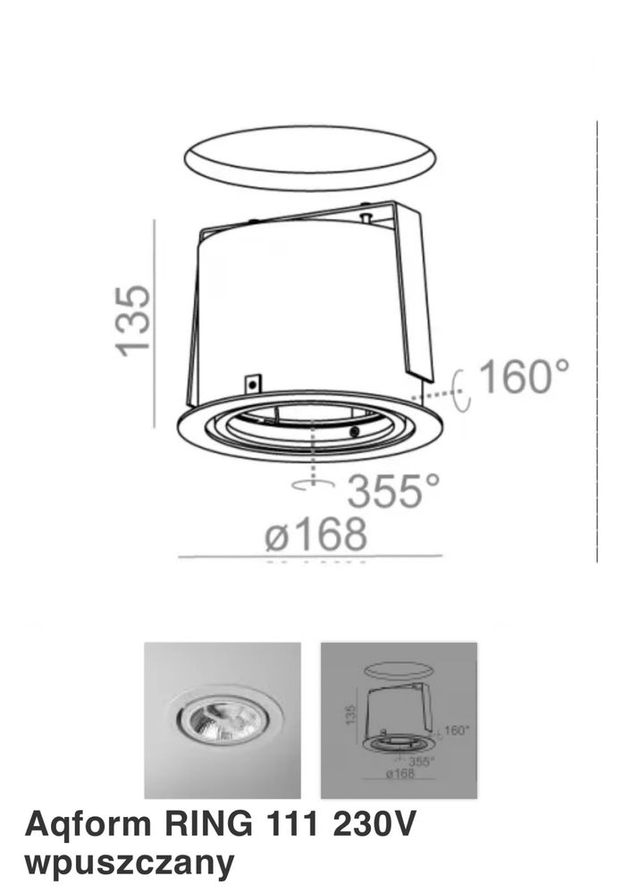 aqform ring 111 230v wpuszczany