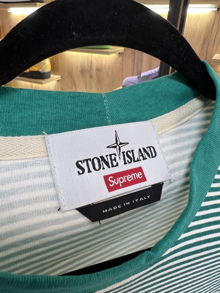 Лонгслів Supreme x Stone Island Striped