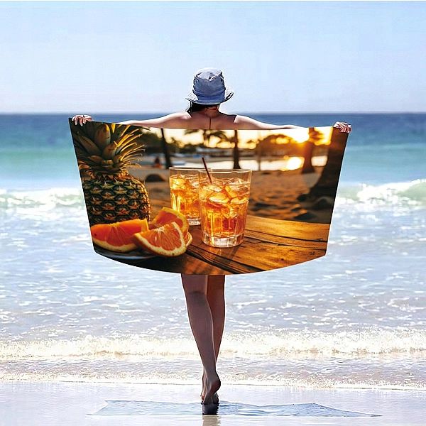 Ręcznik Plażowy HOLIDAY Szybkoschnący Mikrofibra Kolorowy 150x210