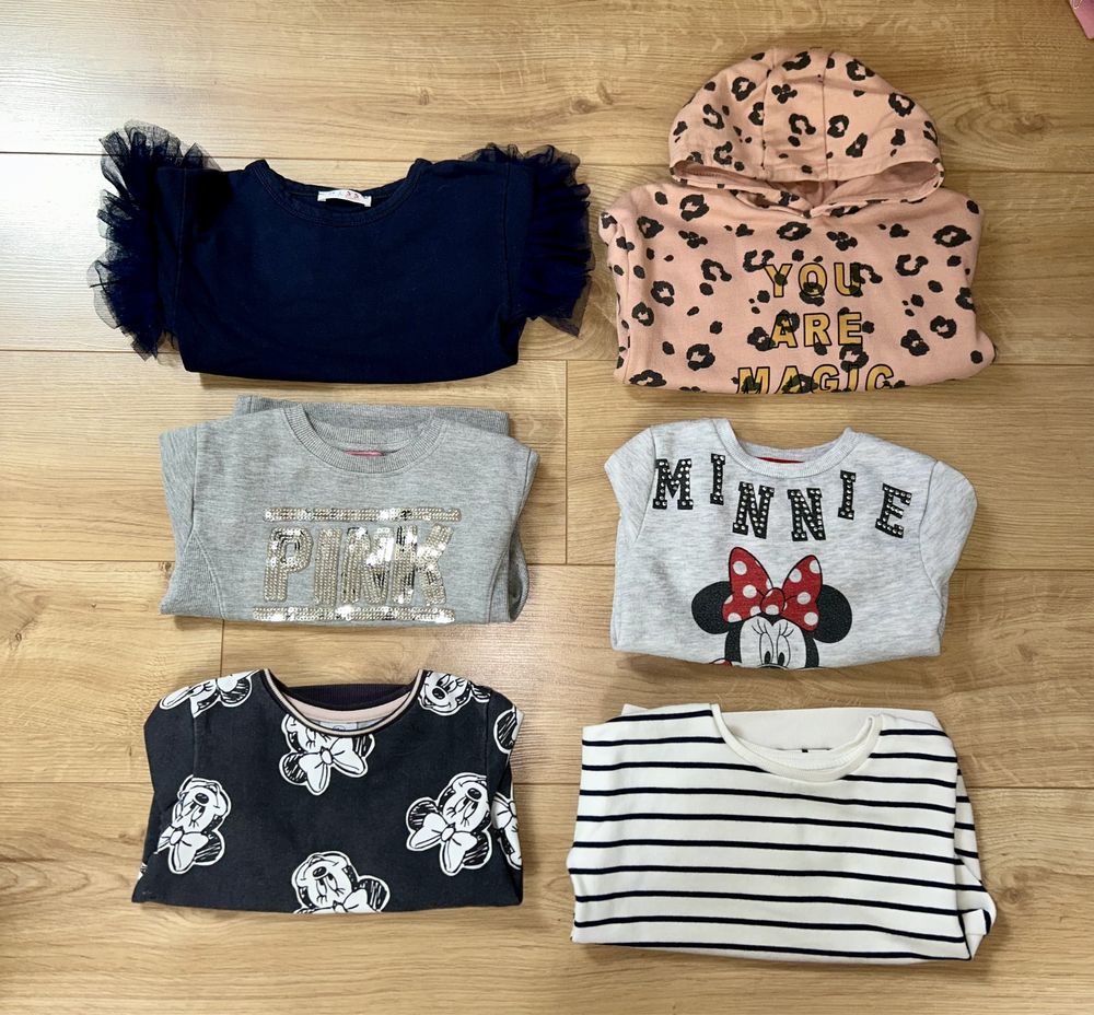 6 bluz dziewczęcych George, Disney, Lily, Primark, Miss Fashion