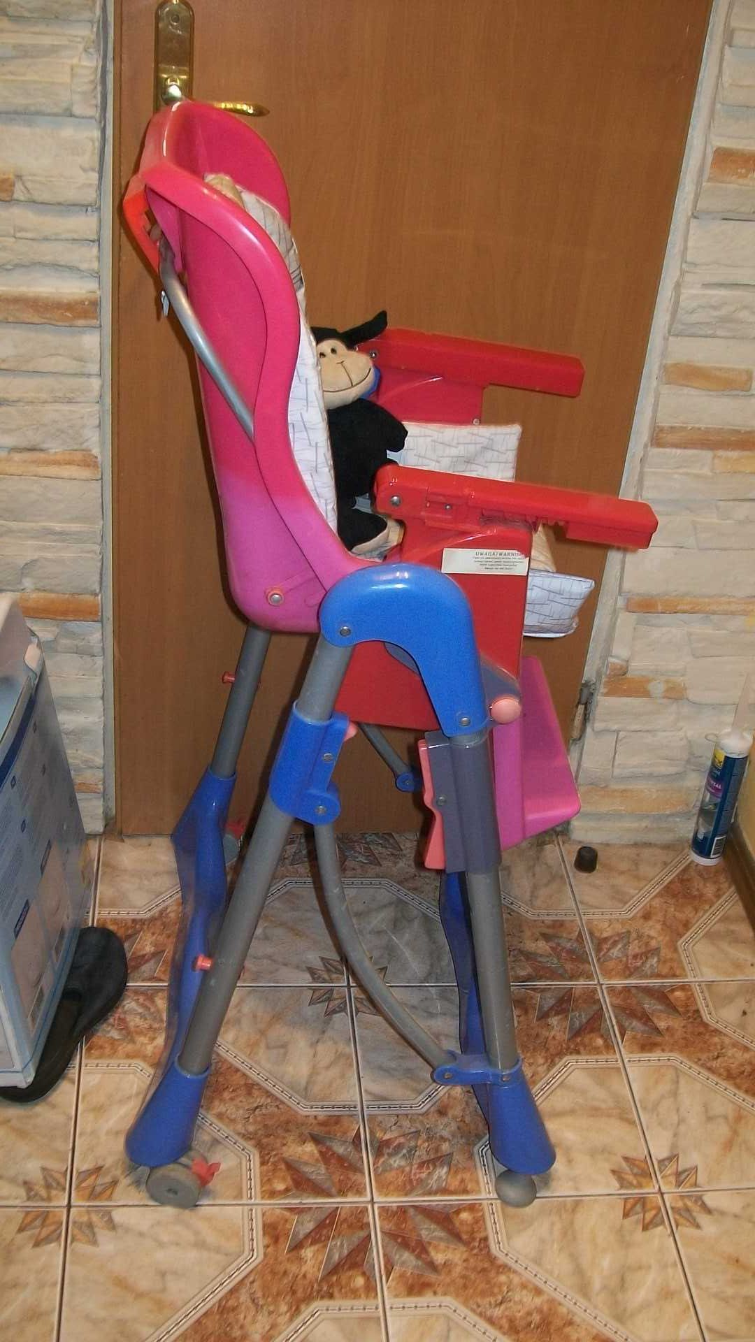 krzesło do karmienia stolik z poduszką tacka, regulowane