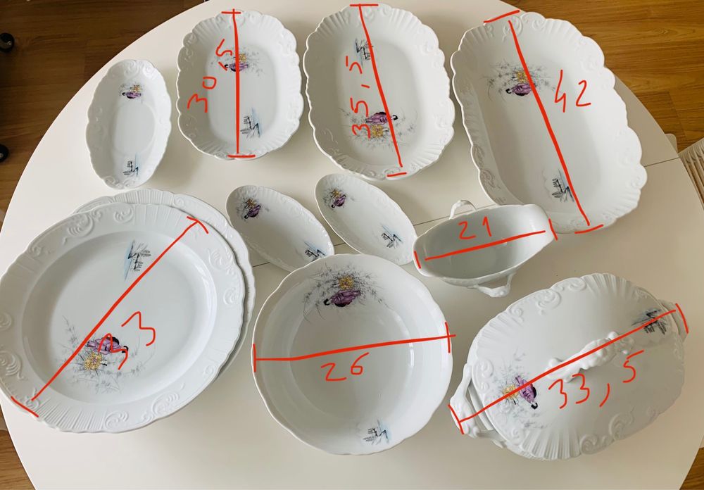 Serviço de jantar porcelana vista alegre estilo japones