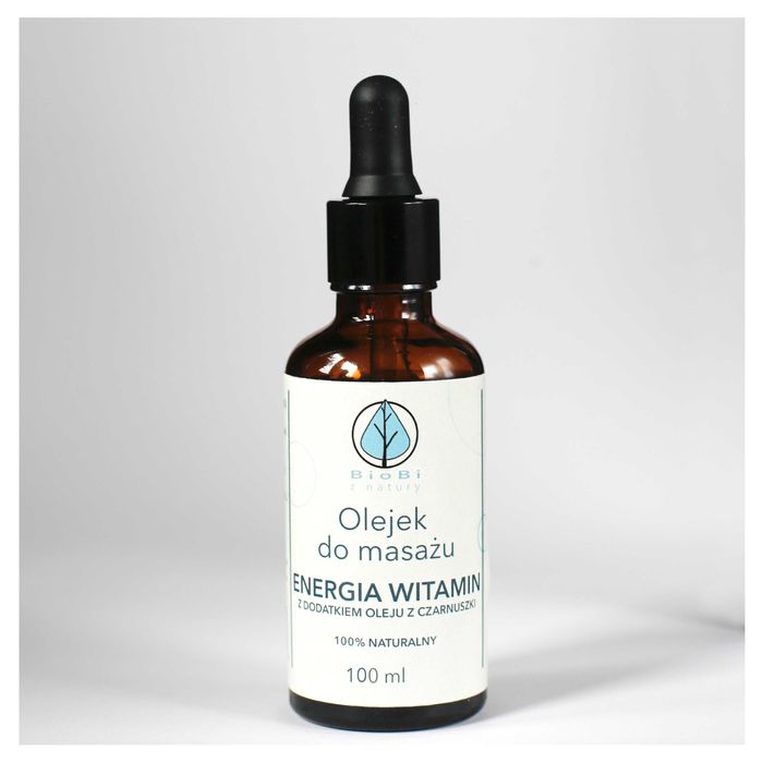 Olejek do masażu. Energia Witamin, 100% naturalny, 100ml, aromaterapia