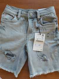 Spodenki jeansowe Zara nowe 122