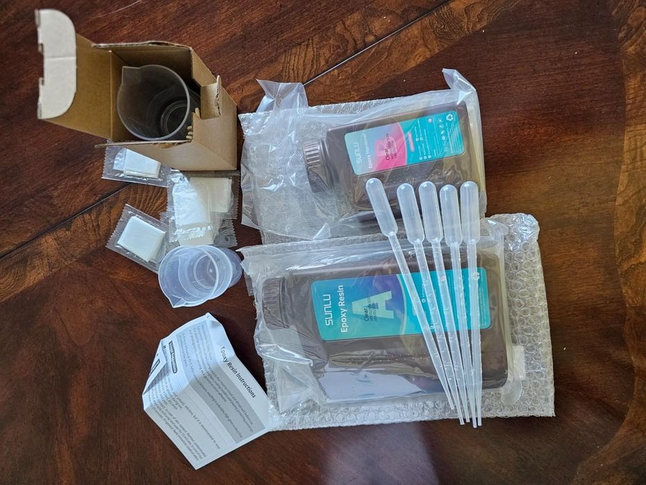 Kit de Resina Epóxi Crystal Clear Sunlu 48OZ (32OZ+16OZ)