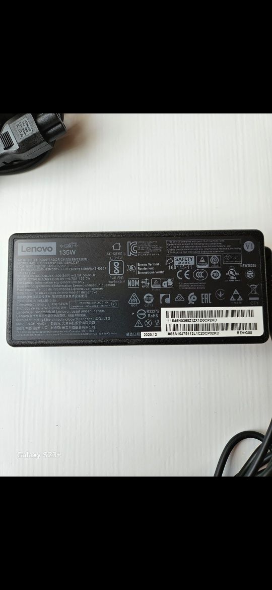 Zasilacz/ładowarka Lenovo 135W